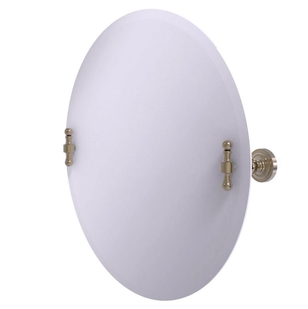 Frameless Round Tilt Mirror with Beveled Edge