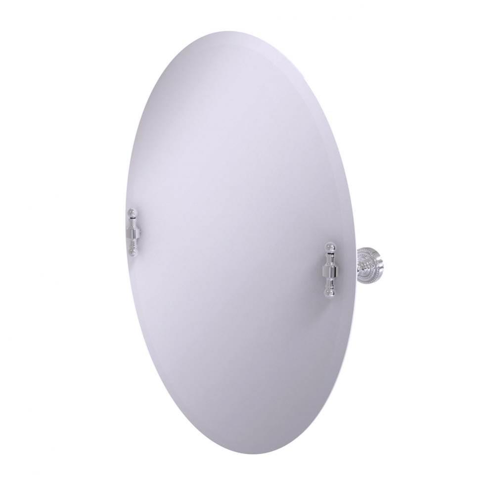 Frameless Oval Tilt Mirror with Beveled Edge