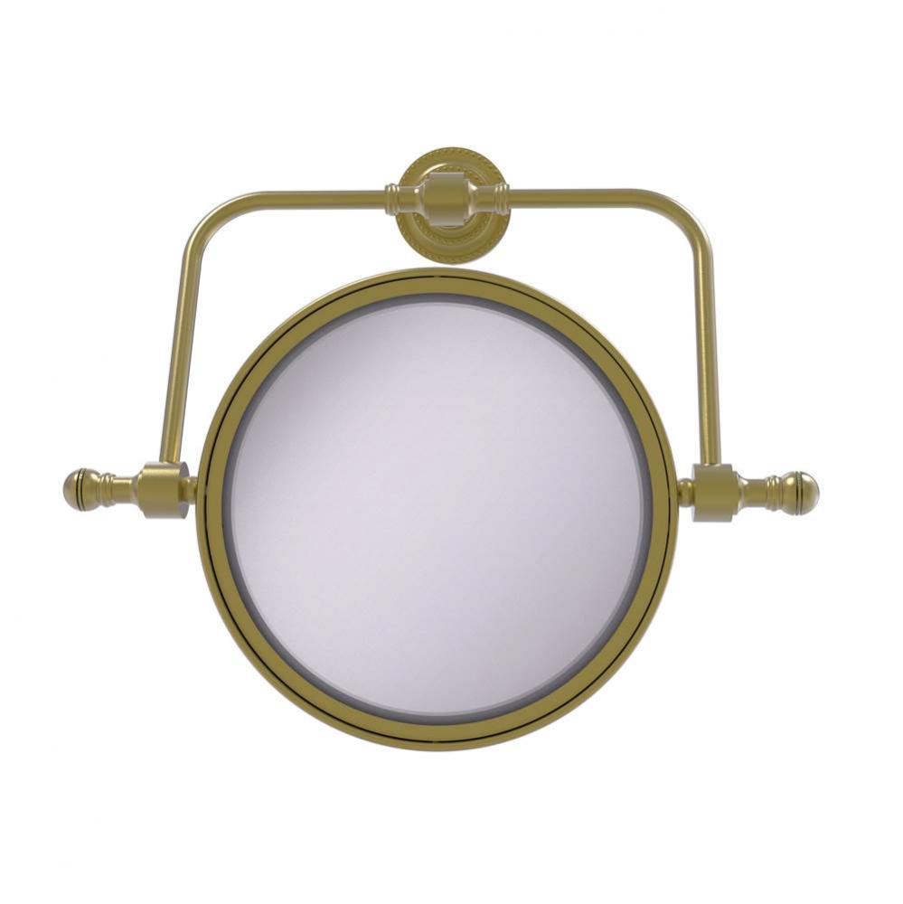Retro Dot Collection Wall Mounted Swivel Make-Up Mirror 8 Inch Diameter with 3X Magnification