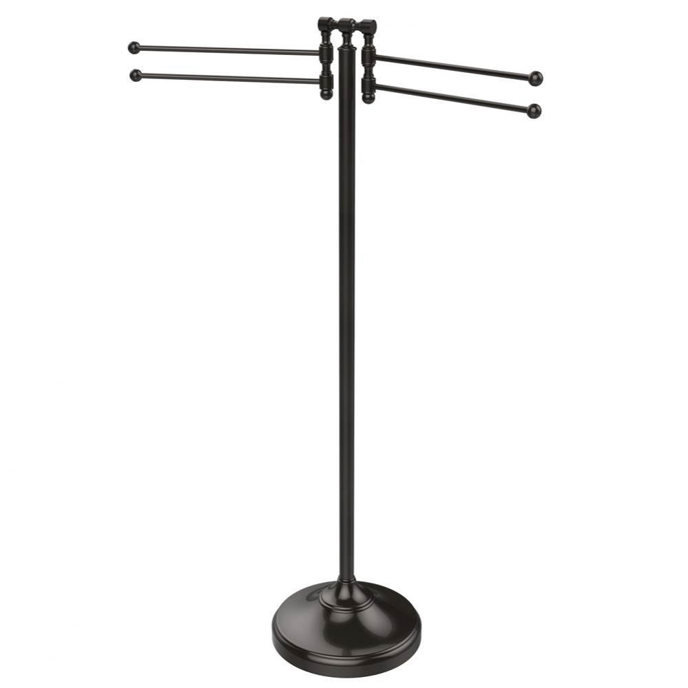 Towel Stand with 4 Pivoting Swing Arms