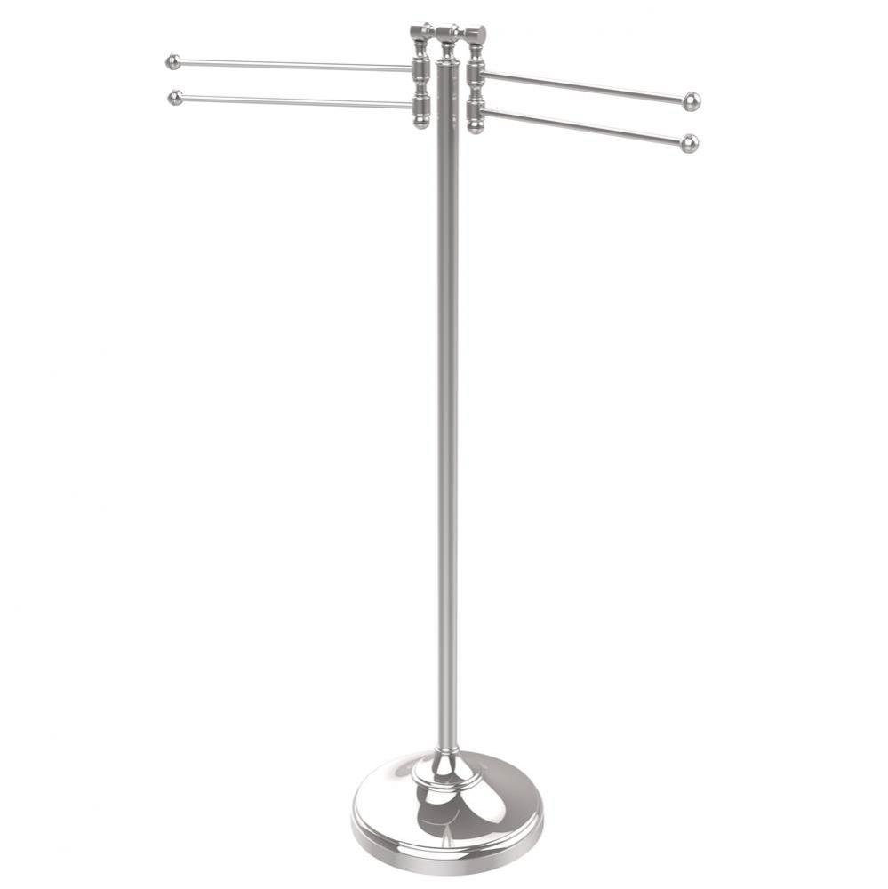 Towel Stand with 4 Pivoting Swing Arms