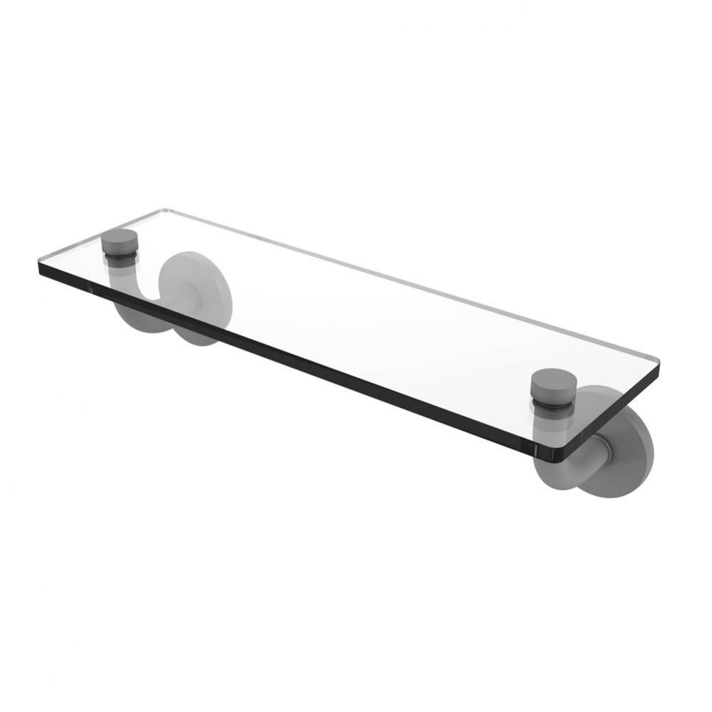 Remi Collection 16 Inch Glass Vanity Shelf with Beveled Edges