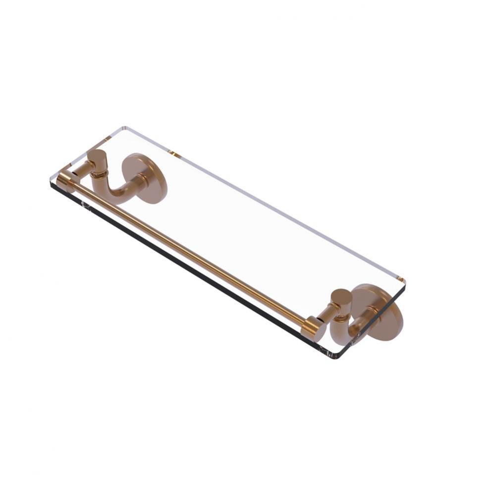Remi Collection 16 Inch Glass Vanity Shelf with Gallery Rail