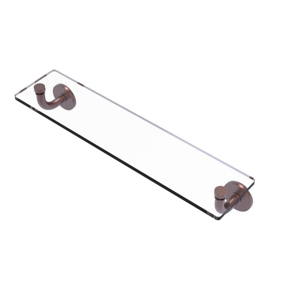 Remi Collection 22 Inch Glass Vanity Shelf with Beveled Edges