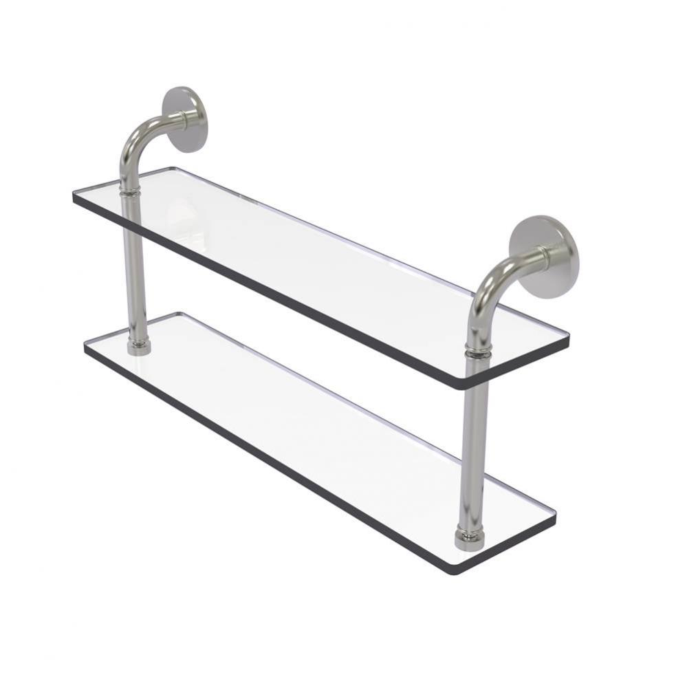 Remi Collection 22 Inch Two Tiered Glass Shelf