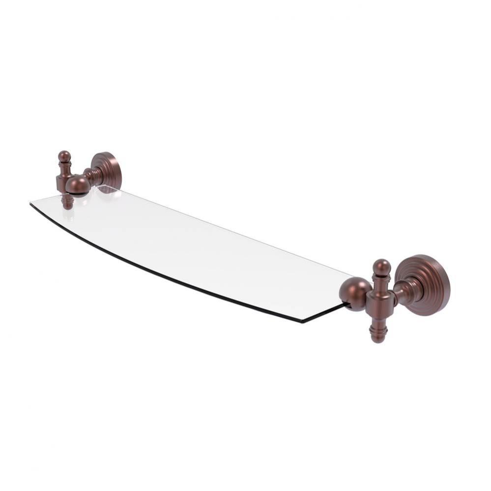 Retro Wave 18 Inch Glass Shelf