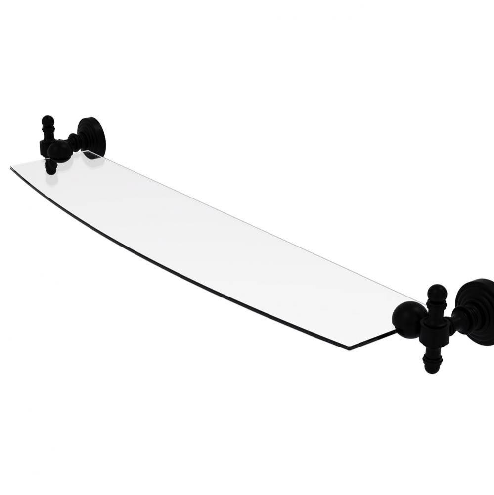 Retro Wave 24 Inch Glass Shelf