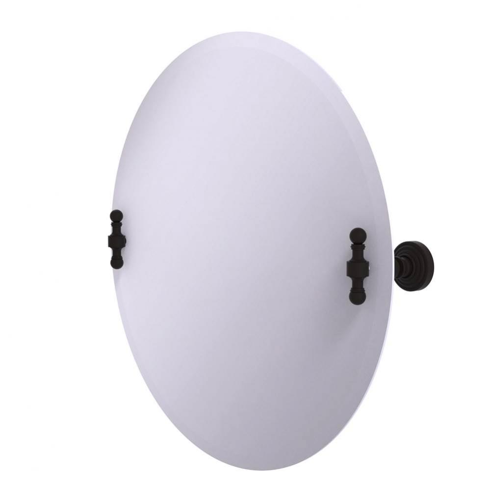 Frameless Round Tilt Mirror with Beveled Edge