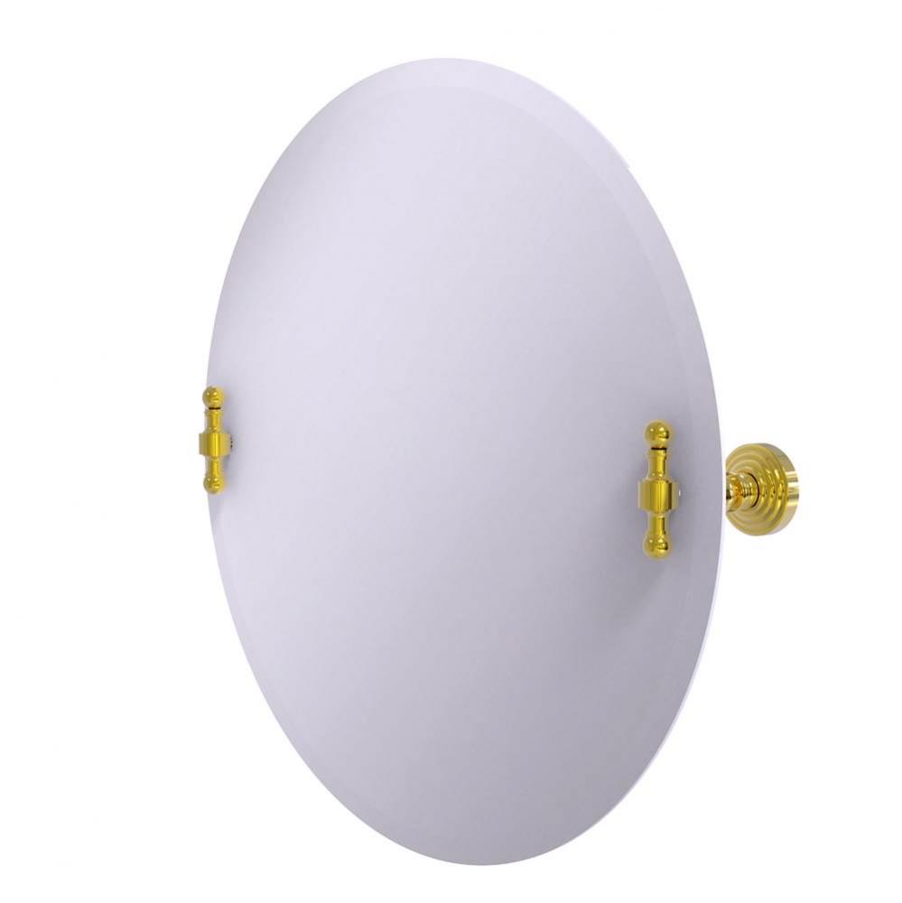 Frameless Round Tilt Mirror with Beveled Edge