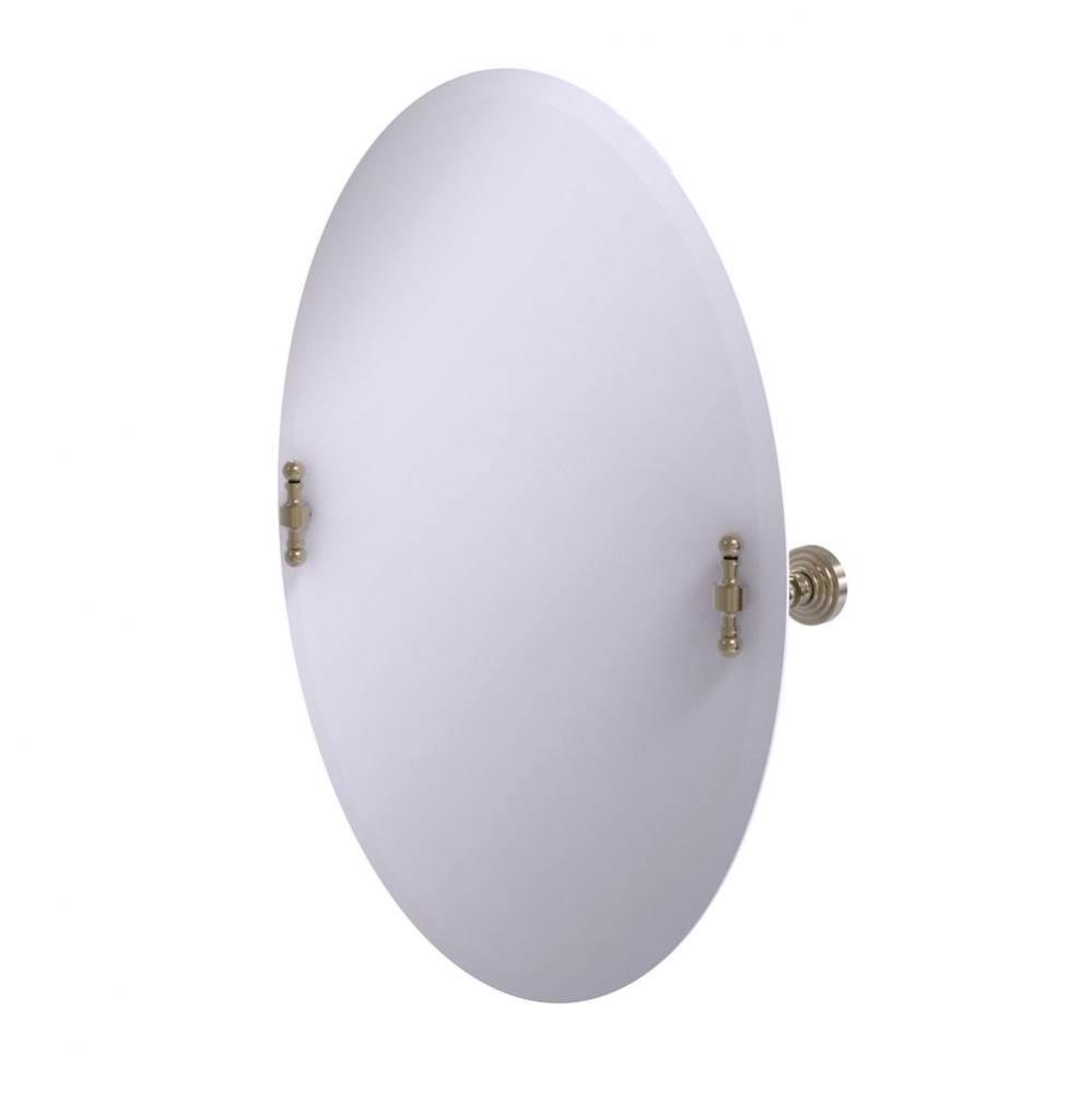Frameless Oval Tilt Mirror with Beveled Edge