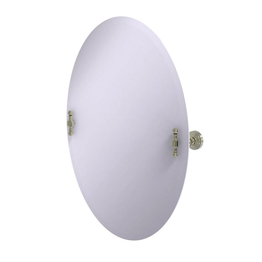 Frameless Oval Tilt Mirror with Beveled Edge