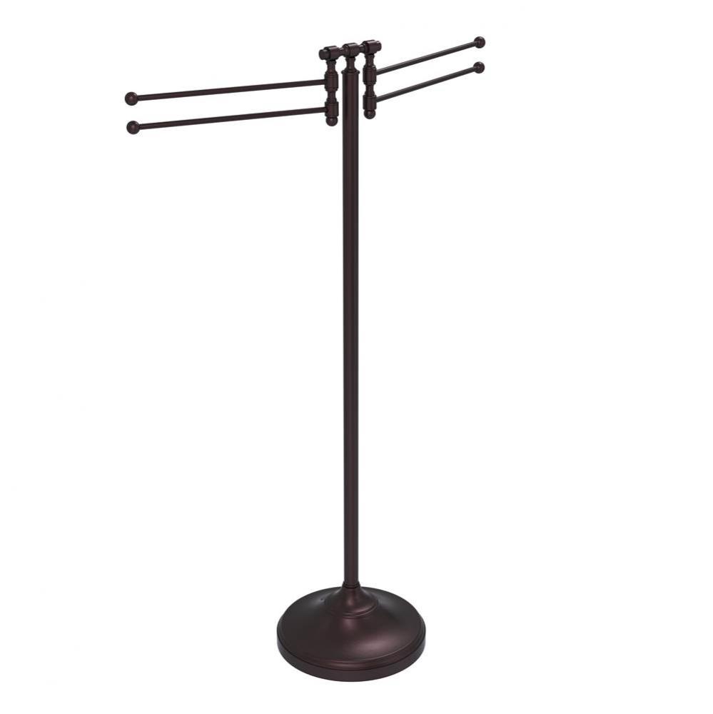 Towel Stand with 4 Pivoting Swing Arms