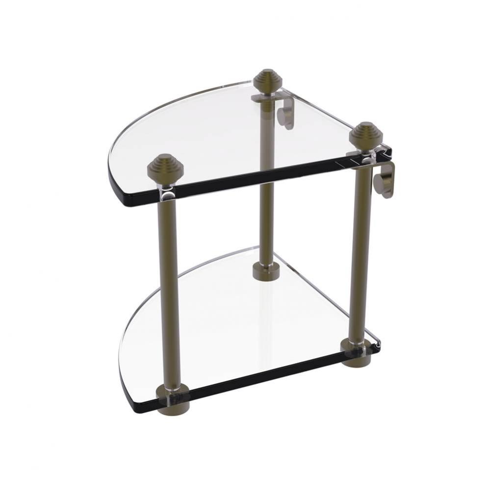 Southbeach Collection Two Tier Corner Glass Shelf