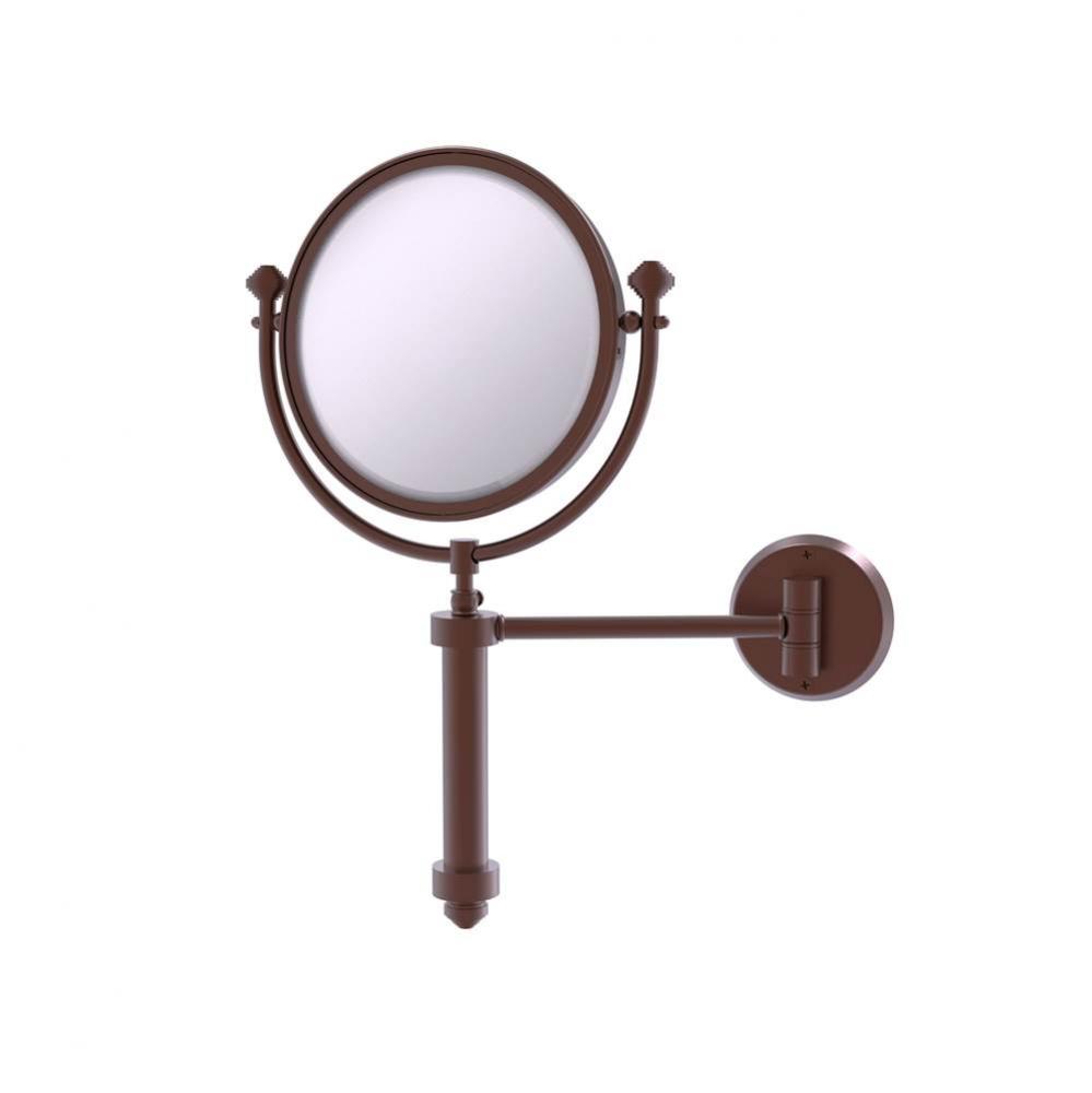 Southbeach Collection Wall Mounted Make-Up Mirror 8 Inch Diameter with 4X Magnification