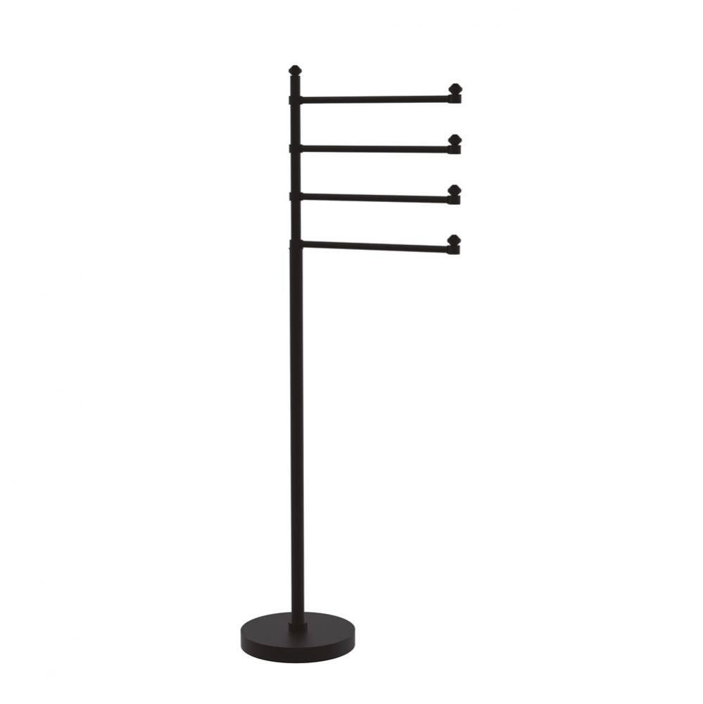 Southbeach Collection Free Standing 4 Pivoting Swing Arm Towel Stand
