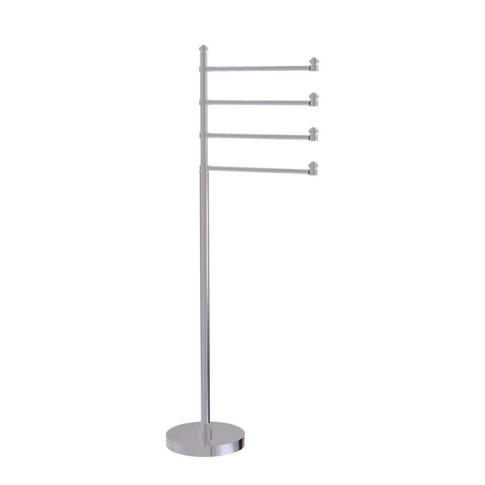 Southbeach Collection Free Standing 4 Pivoting Swing Arm Towel Stand