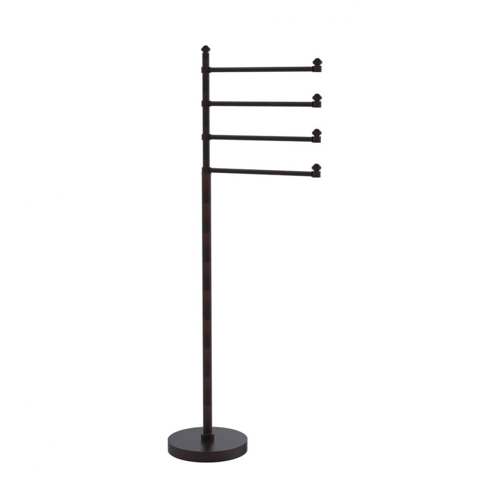 Southbeach Collection Free Standing 4 Pivoting Swing Arm Towel Stand