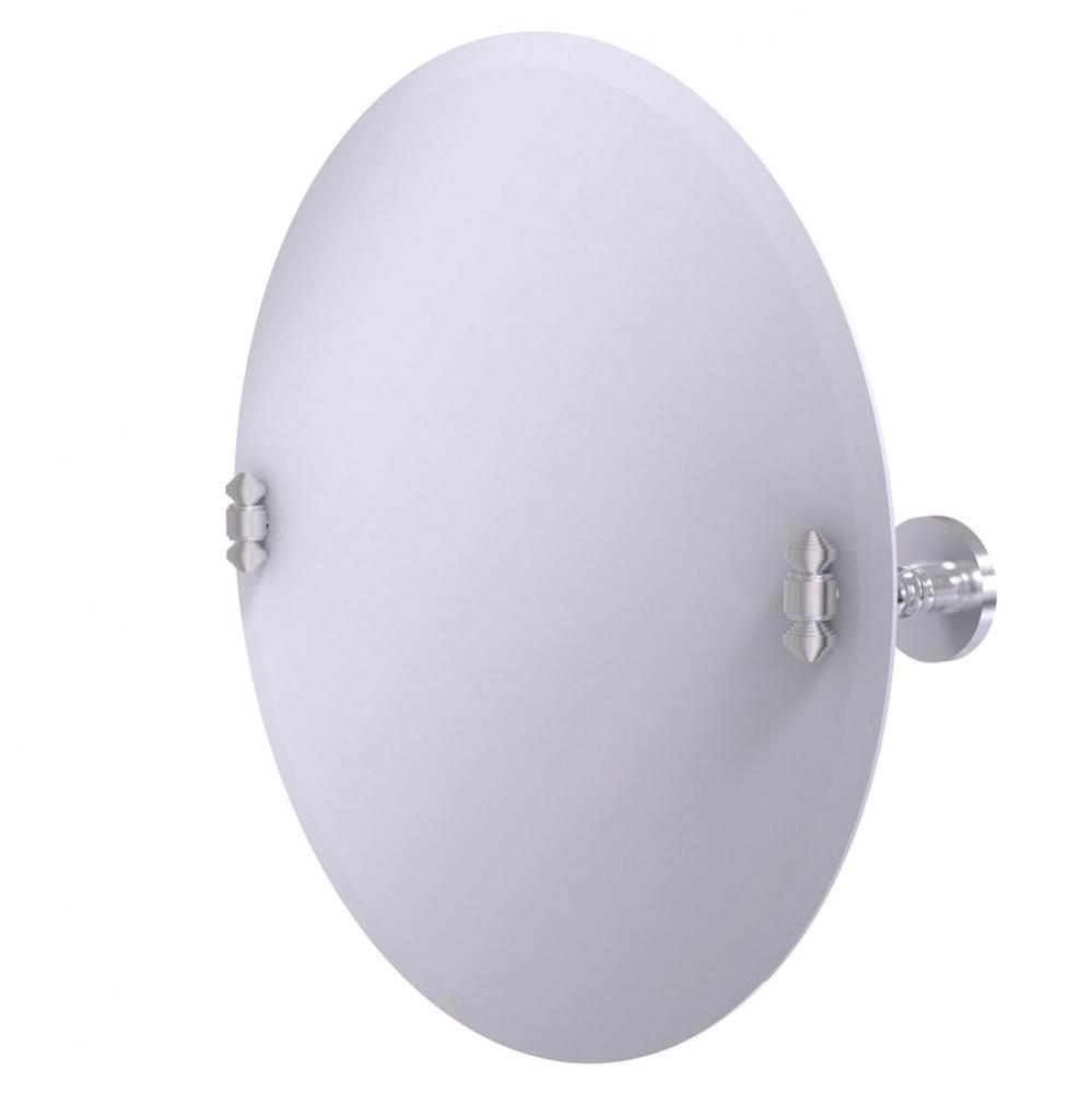 Frameless Round Tilt Mirror with Beveled Edge