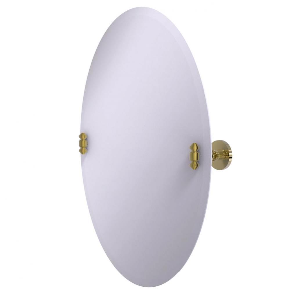Frameless Oval Tilt Mirror with Beveled Edge