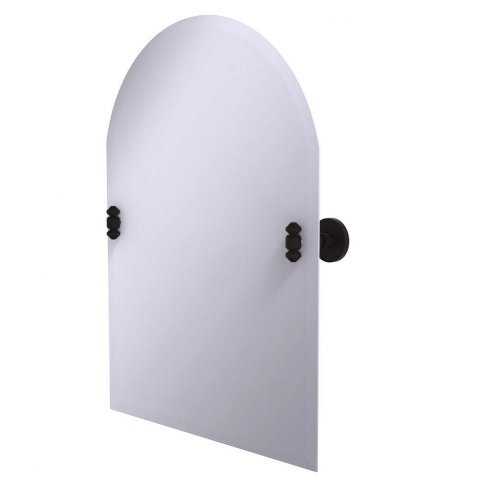 Frameless Arched Top Tilt Mirror with Beveled Edge