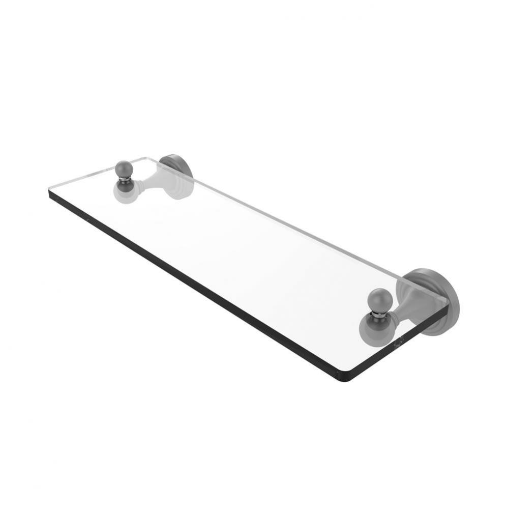 Sag Harbor Collection 16 Inch Glass Vanity Shelf with Beveled Edges