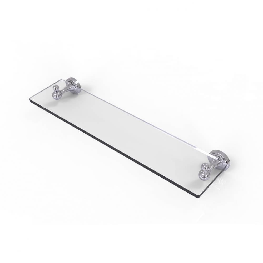 Sag Harbor Collection 22 Inch Glass Vanity Shelf with Beveled Edges