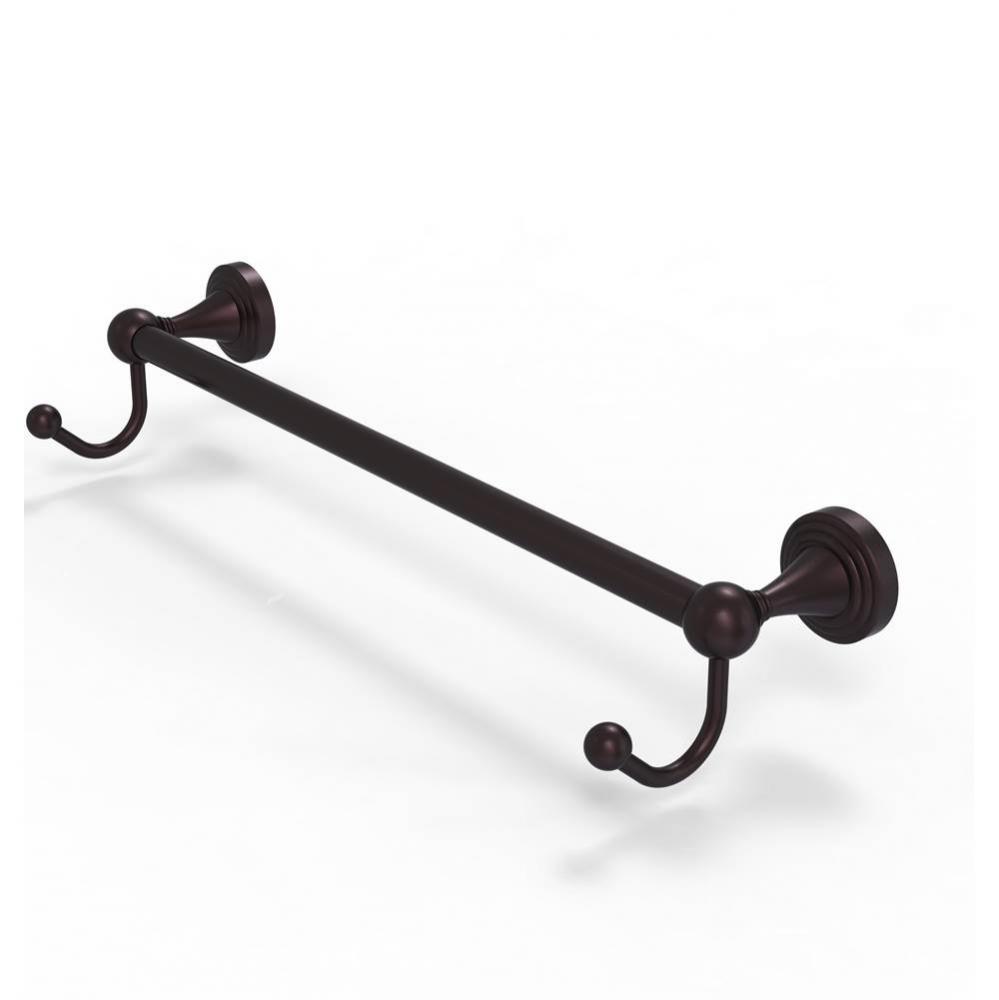 Sag Harbor Collection 18 Inch Towel Bar with Integrated Hooks