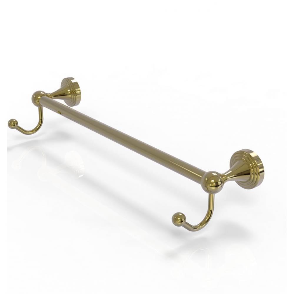 Sag Harbor Collection 18 Inch Towel Bar with Integrated Hooks