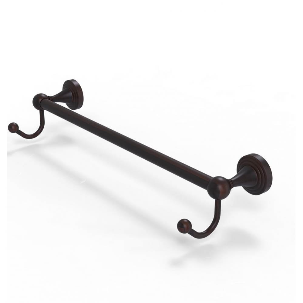 Sag Harbor Collection 24 Inch Towel Bar with Integrated Hooks