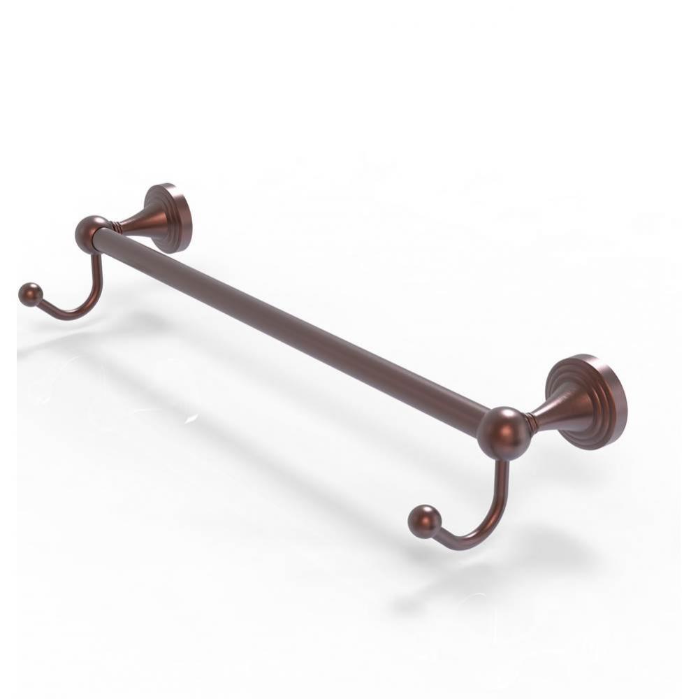 Sag Harbor Collection 36 Inch Towel Bar with Integrated Hooks