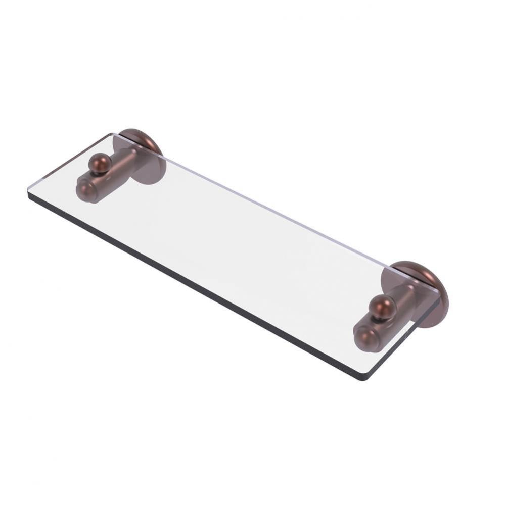 Soho Collection 16 Inch Glass Vanity Shelf with Beveled Edges