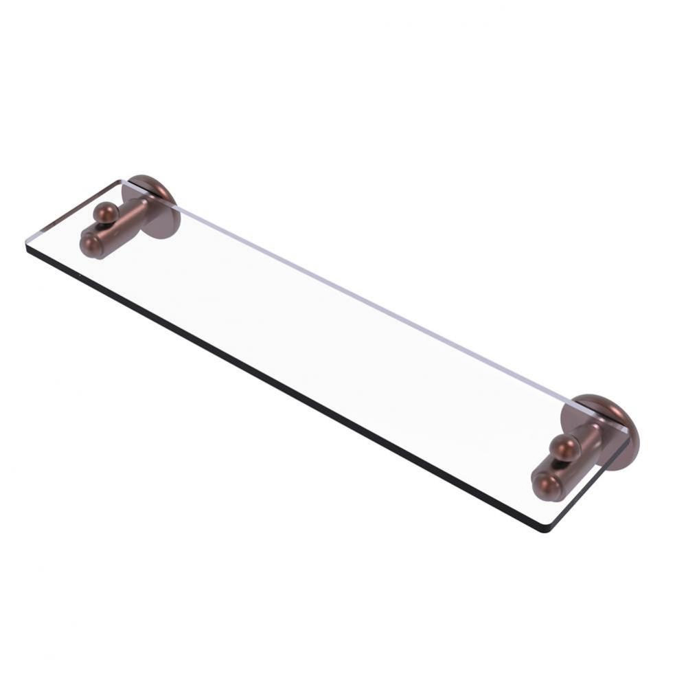 Soho Collection 22 Inch Glass Vanity Shelf with Beveled Edges