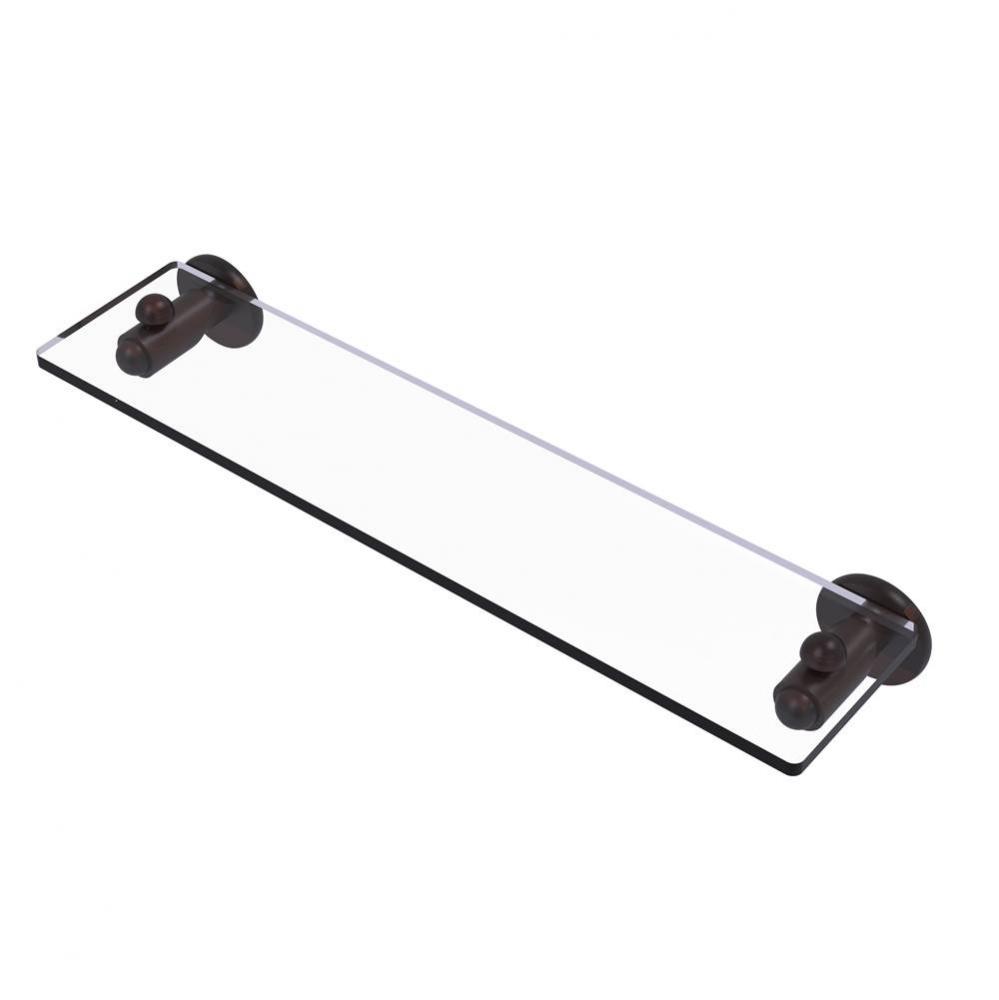 Soho Collection 22 Inch Glass Vanity Shelf with Beveled Edges