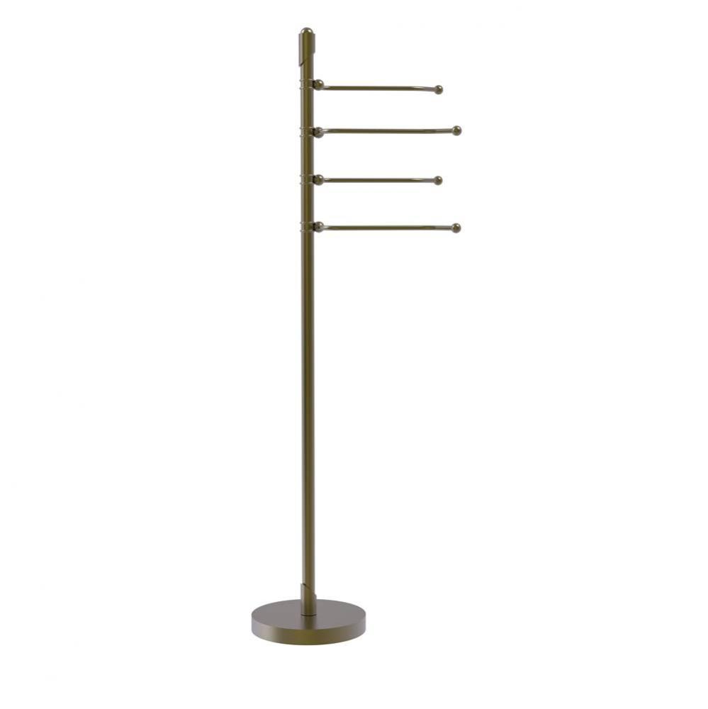 Soho Collection Free Standing 4 Pivoting Swing Arm Towel Stand
