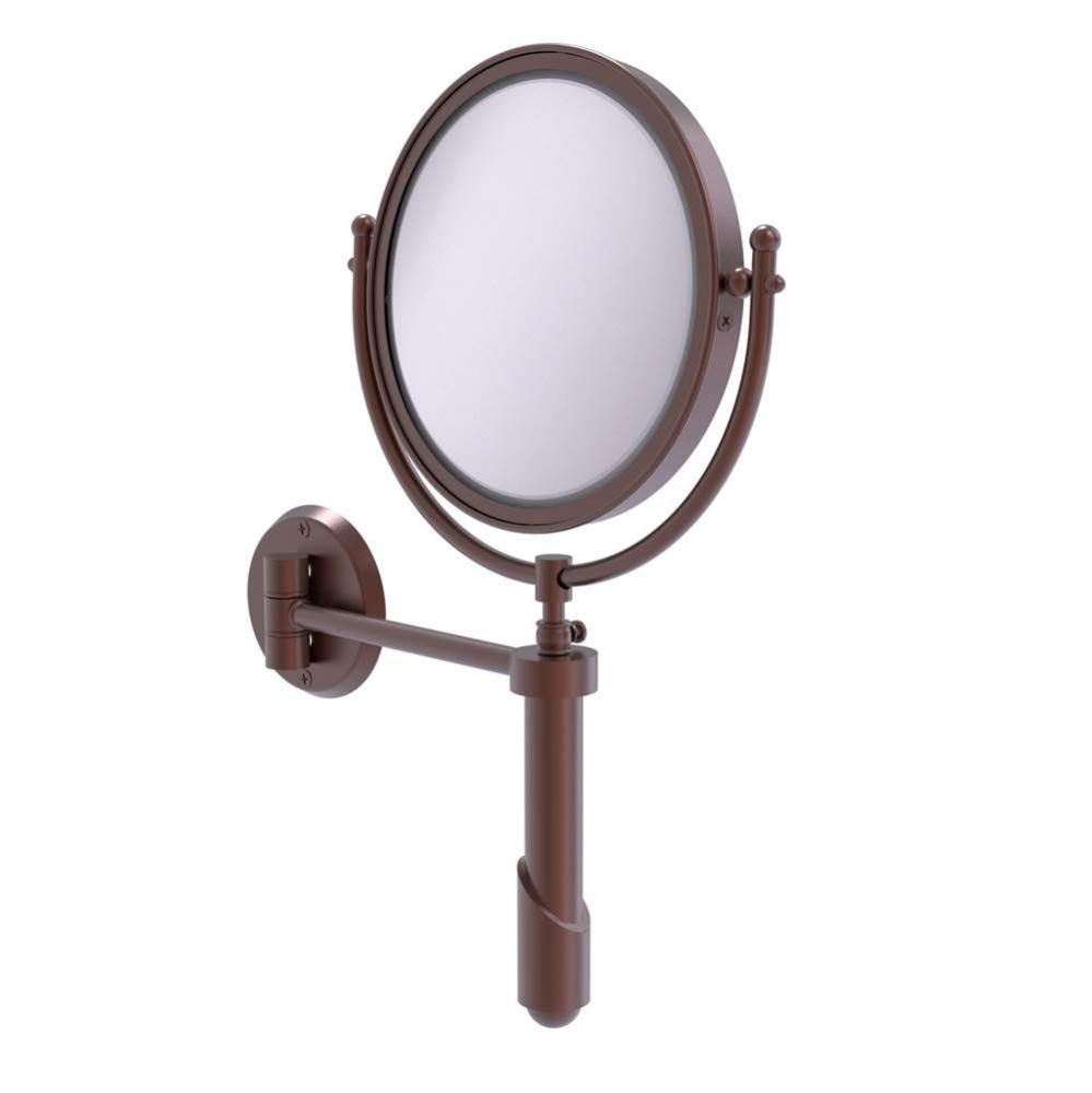 Soho Collection Wall Mounted Make-Up Mirror 8 Inch Diameter with 2X Magnification