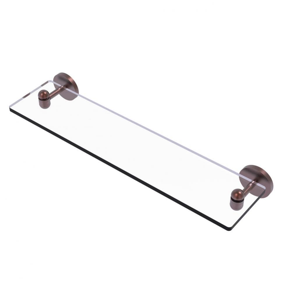 Tango Collection 22 Inch Glass Vanity Shelf with Beveled Edges