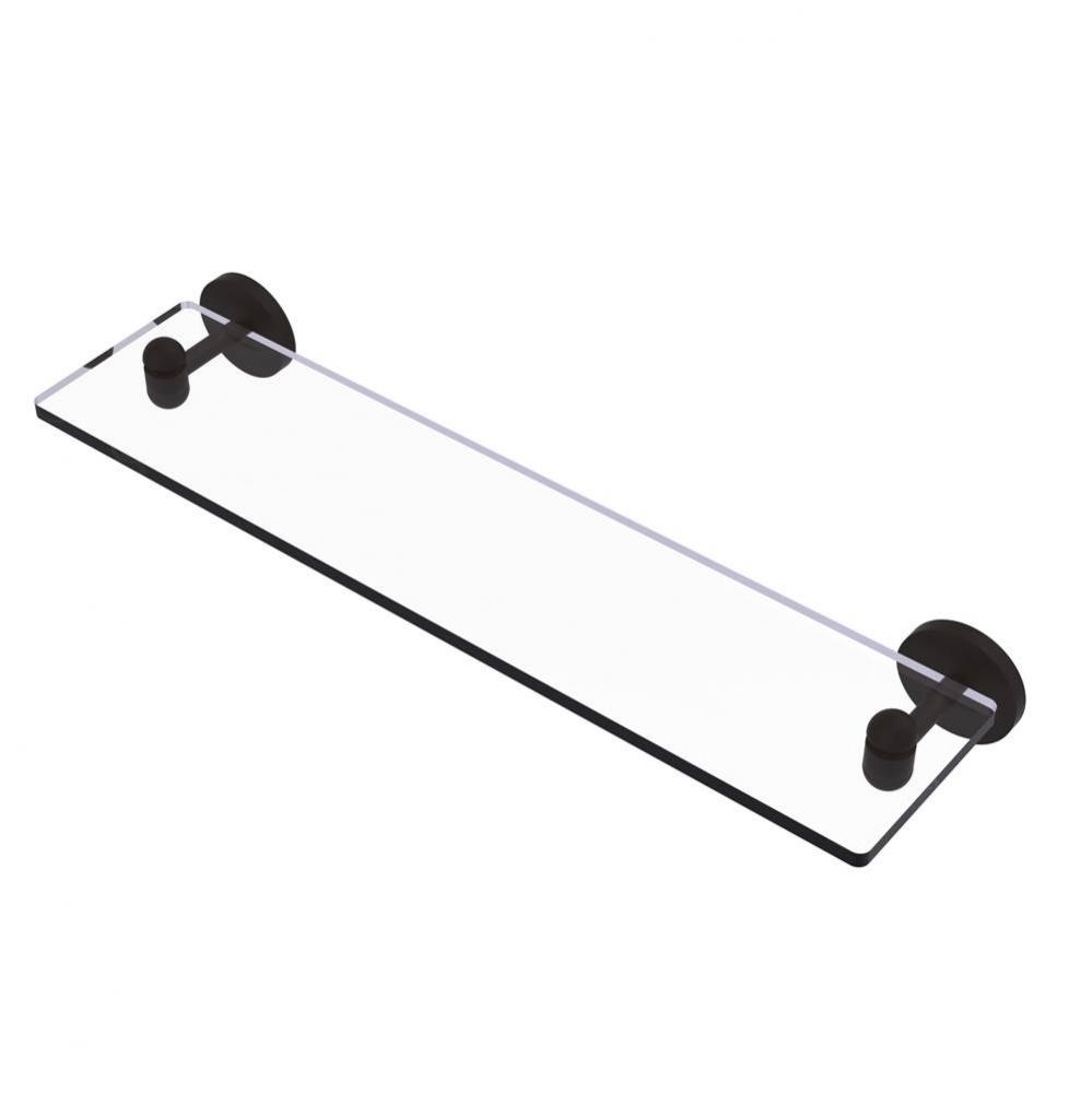 Tango Collection 22 Inch Glass Vanity Shelf with Beveled Edges