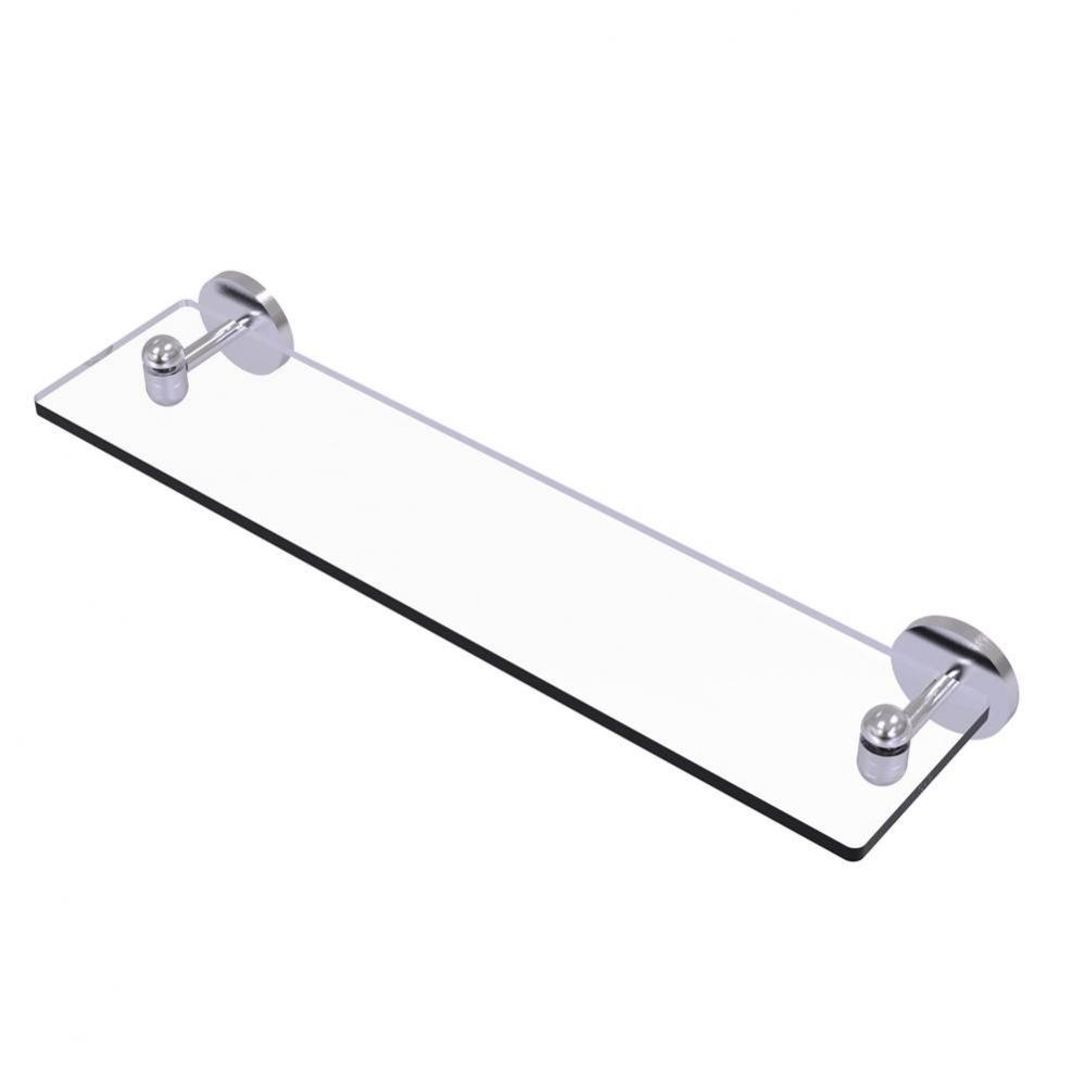 Tango Collection 22 Inch Glass Vanity Shelf with Beveled Edges