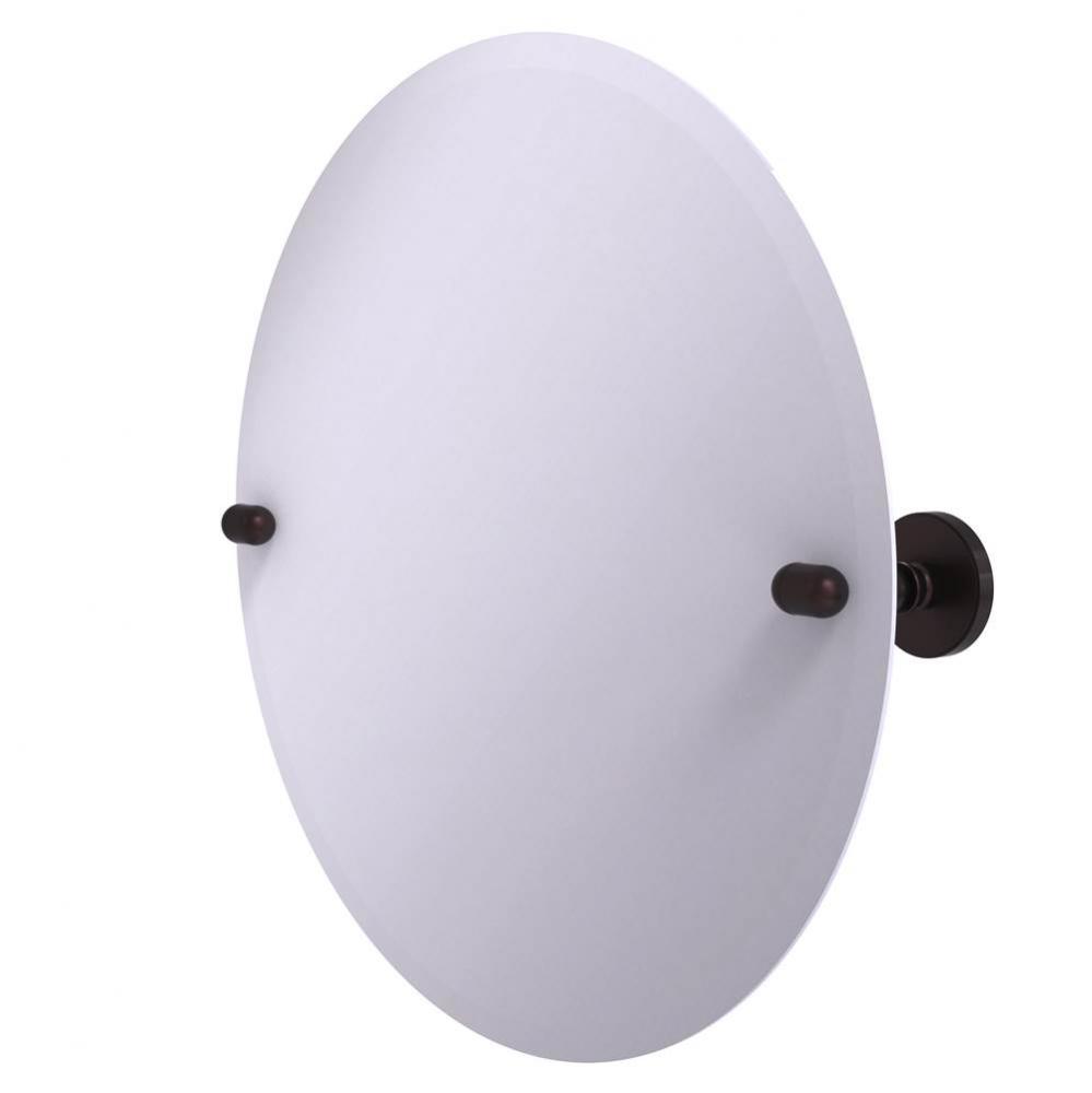 Frameless Round Tilt Mirror with Beveled Edge
