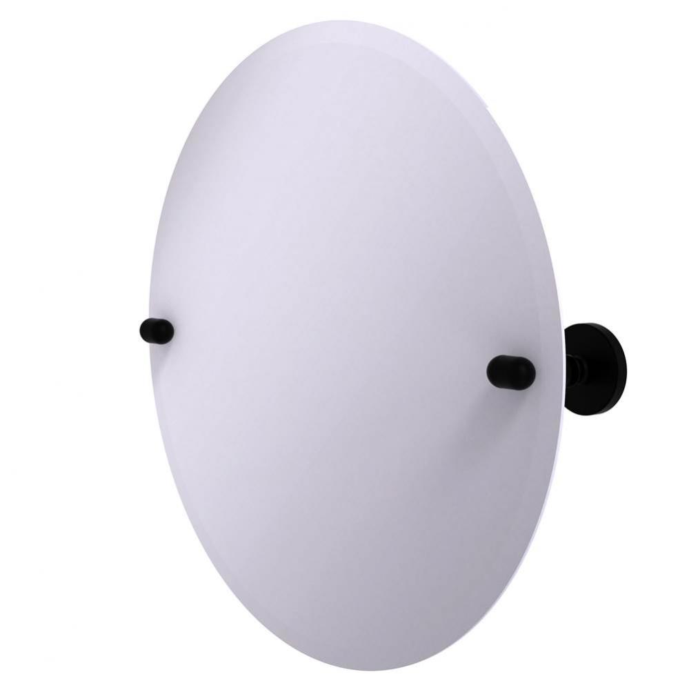Frameless Round Tilt Mirror with Beveled Edge
