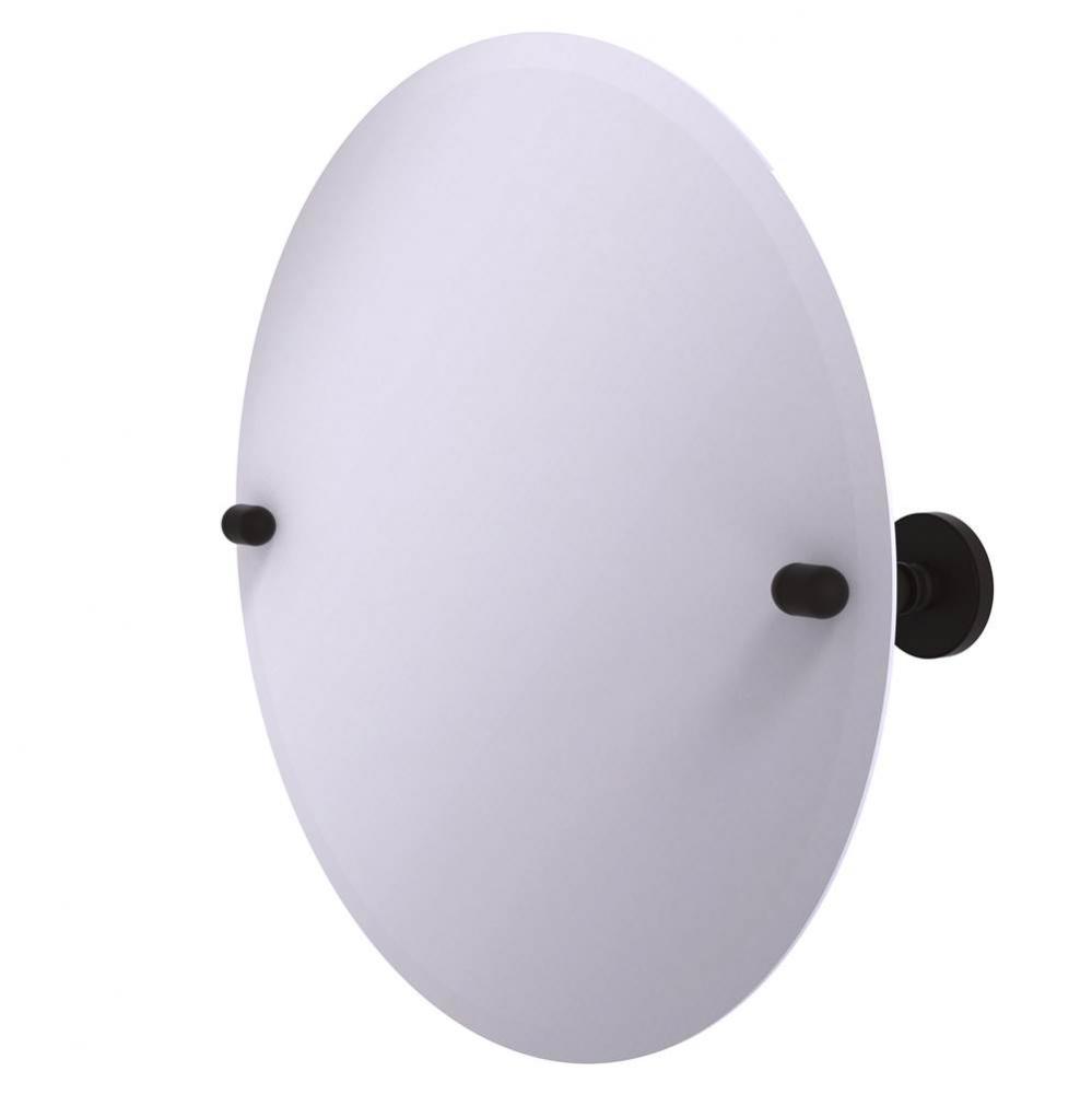 Frameless Round Tilt Mirror with Beveled Edge