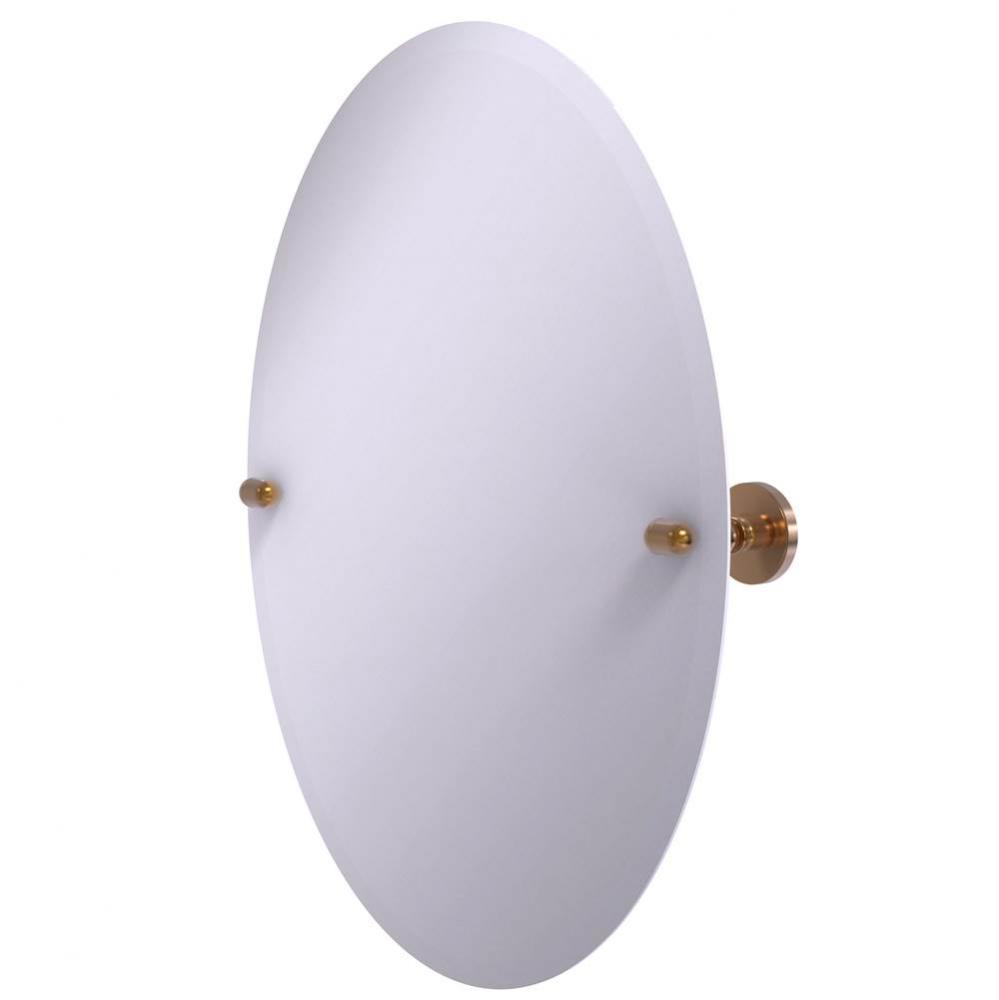 Frameless Oval Tilt Mirror with Beveled Edge