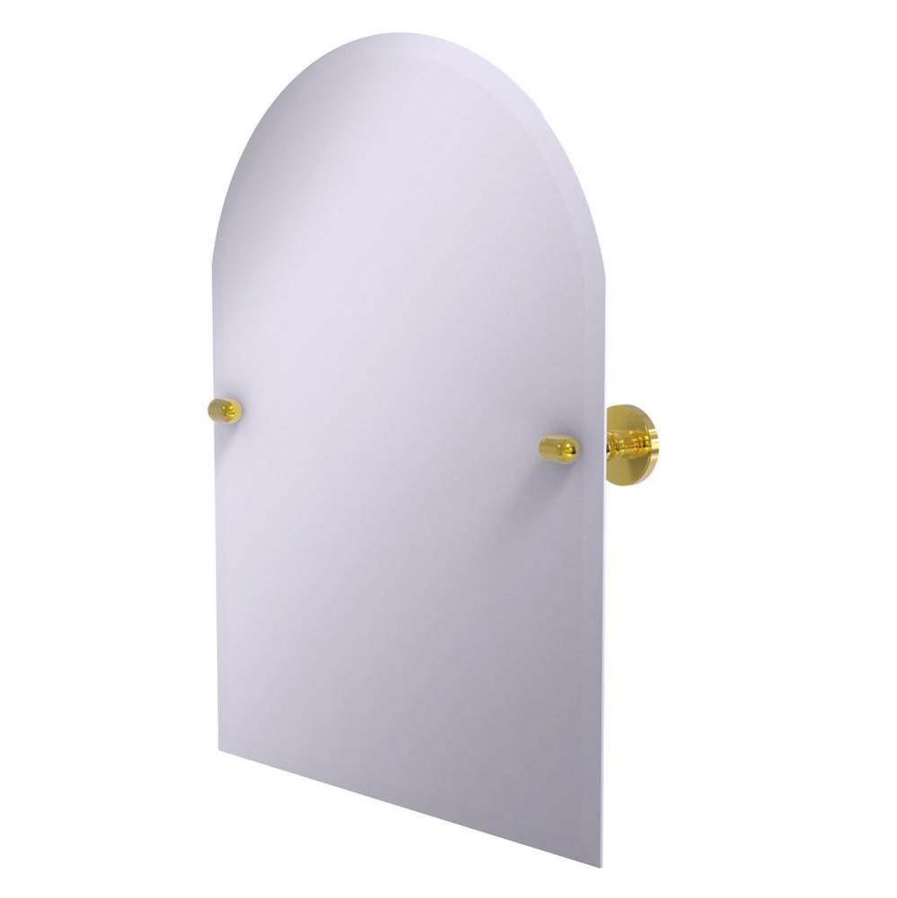 Frameless Arched Top Tilt Mirror with Beveled Edge