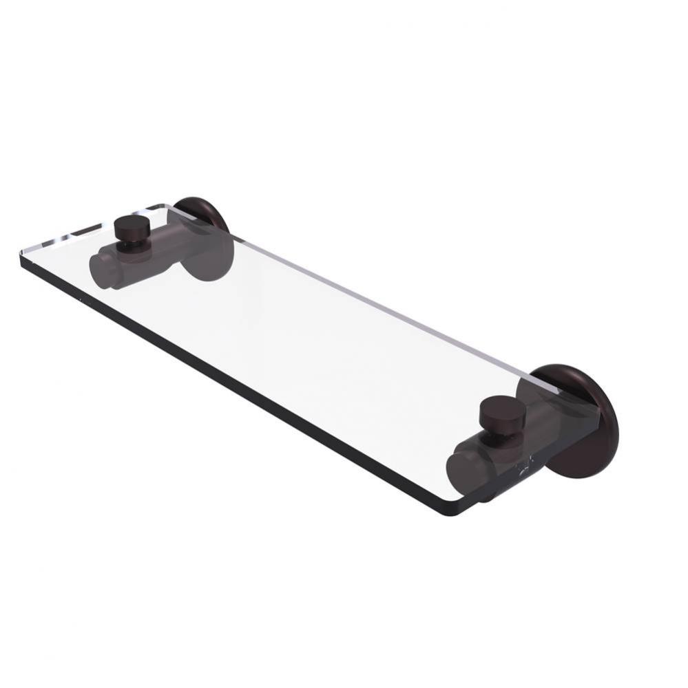 Tribecca Collection 16 Inch Glass Vanity Shelf with Beveled Edges