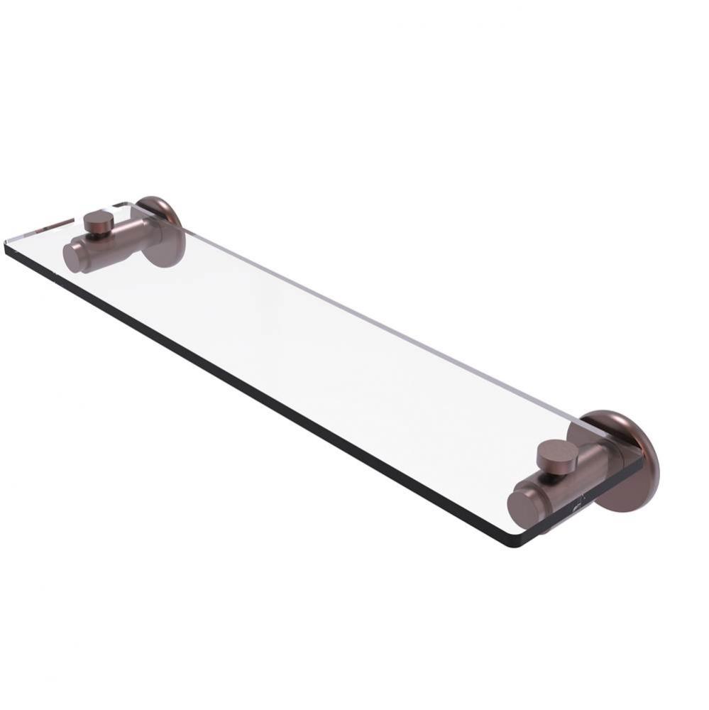 Tribecca Collection 22 Inch Glass Vanity Shelf with Beveled Edges