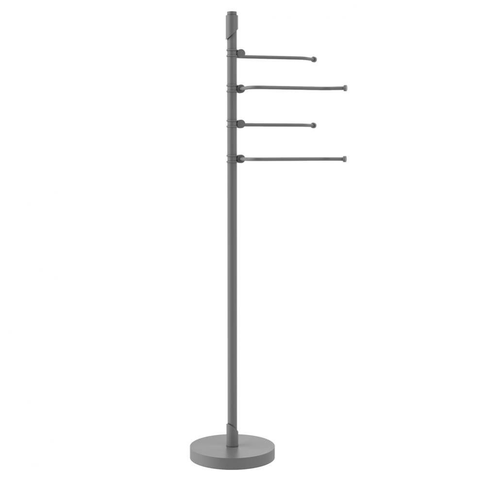 Floor Standing 49 Inch 4 Pivoting Swing Arm Towel Holder