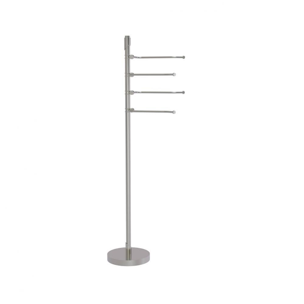 Floor Standing 49 Inch 4 Pivoting Swing Arm Towel Holder