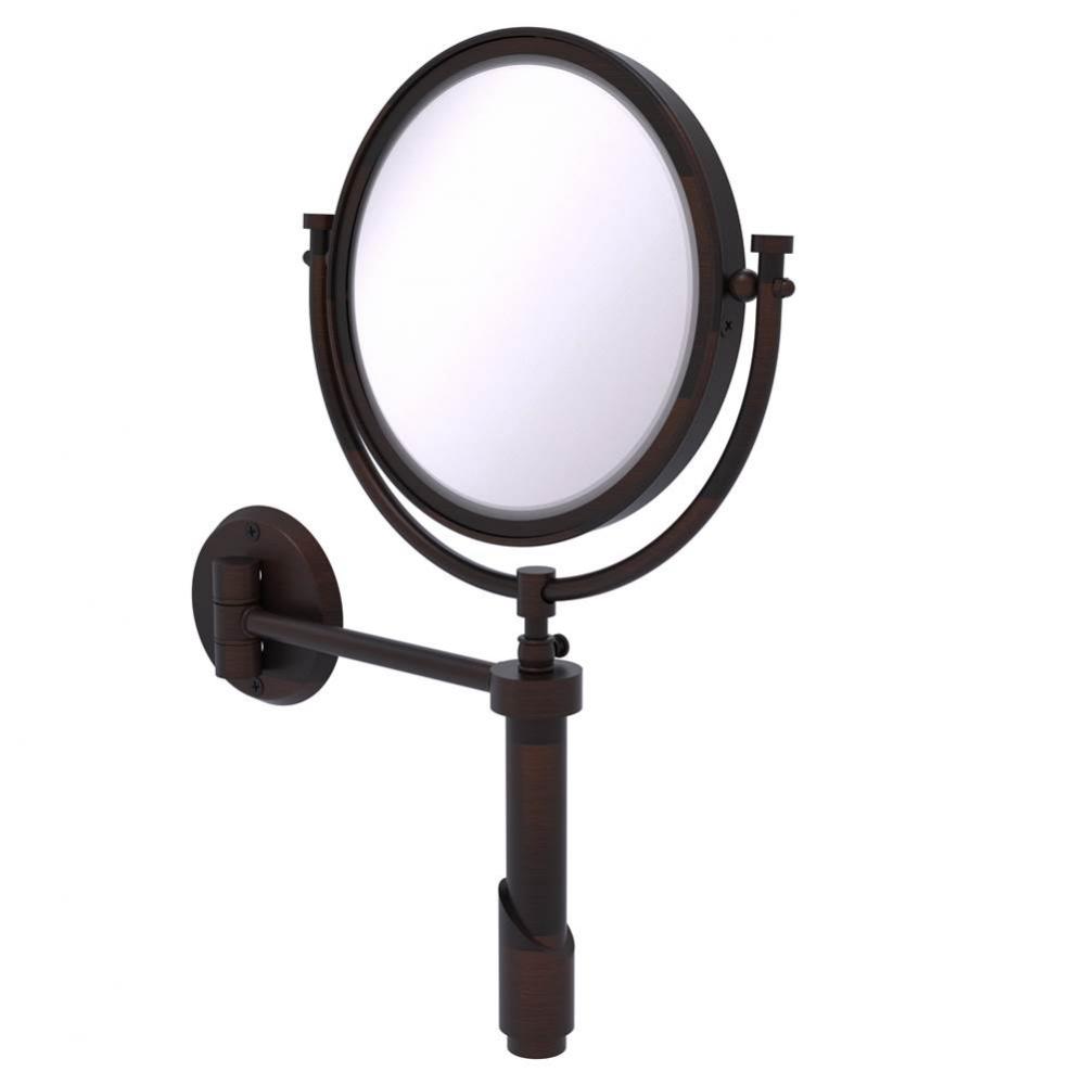 Tribecca Collection Wall Mounted Make-Up Mirror 8 Inch Diameter with 4X Magnification