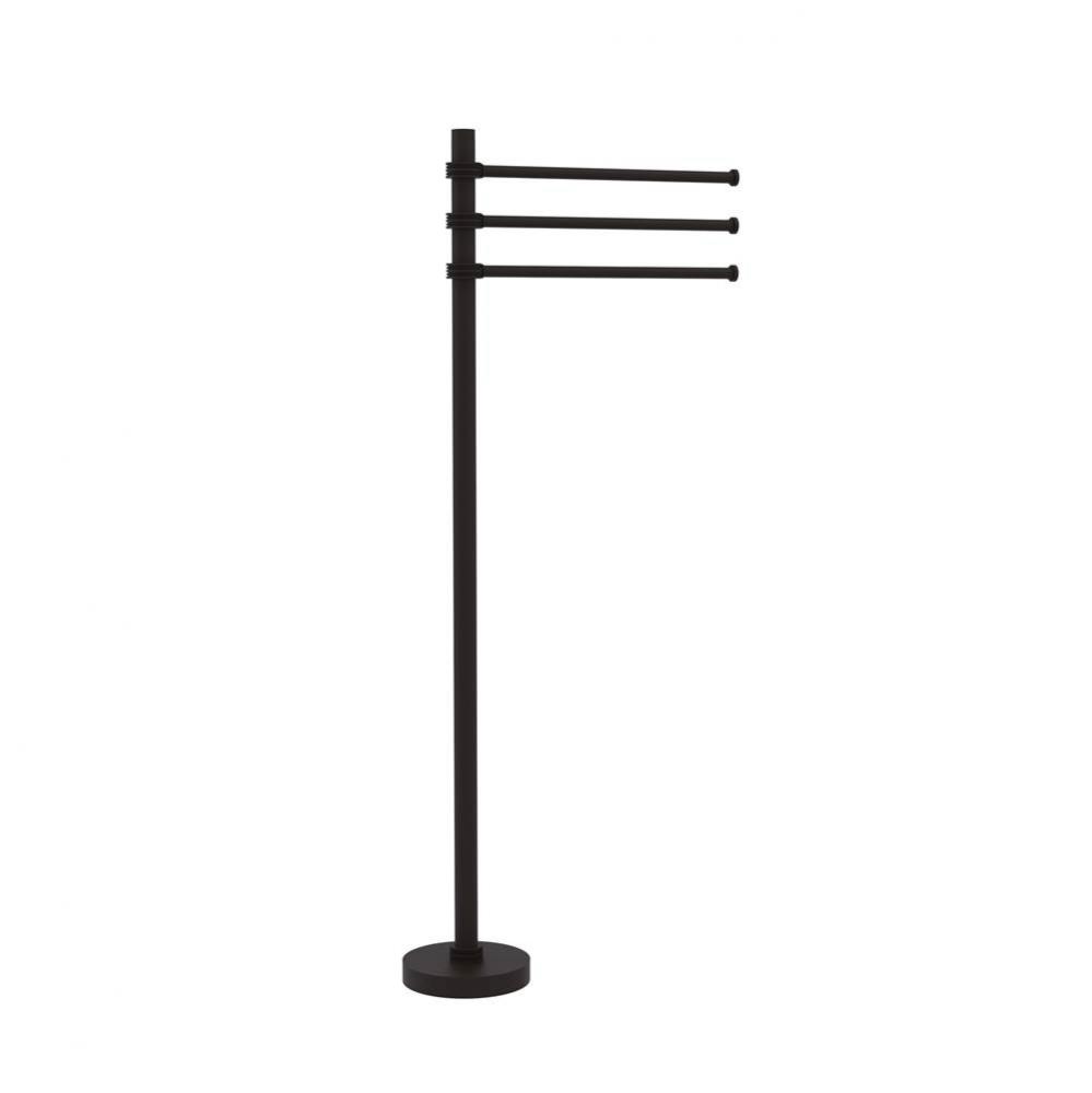 Towel Stand with 3 Pivoting 12 Inch Arms