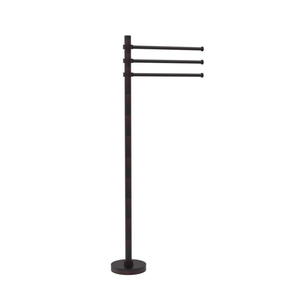 Towel Stand with 3 Pivoting 12 Inch Arms